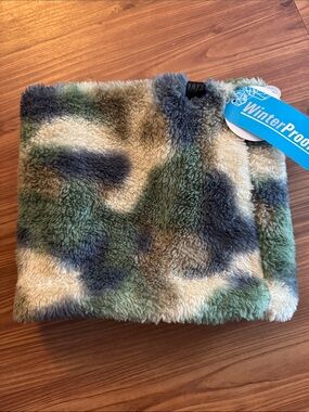 BRAND NEW boy youth winterproof camo thick reversible neck warmer size 7-16